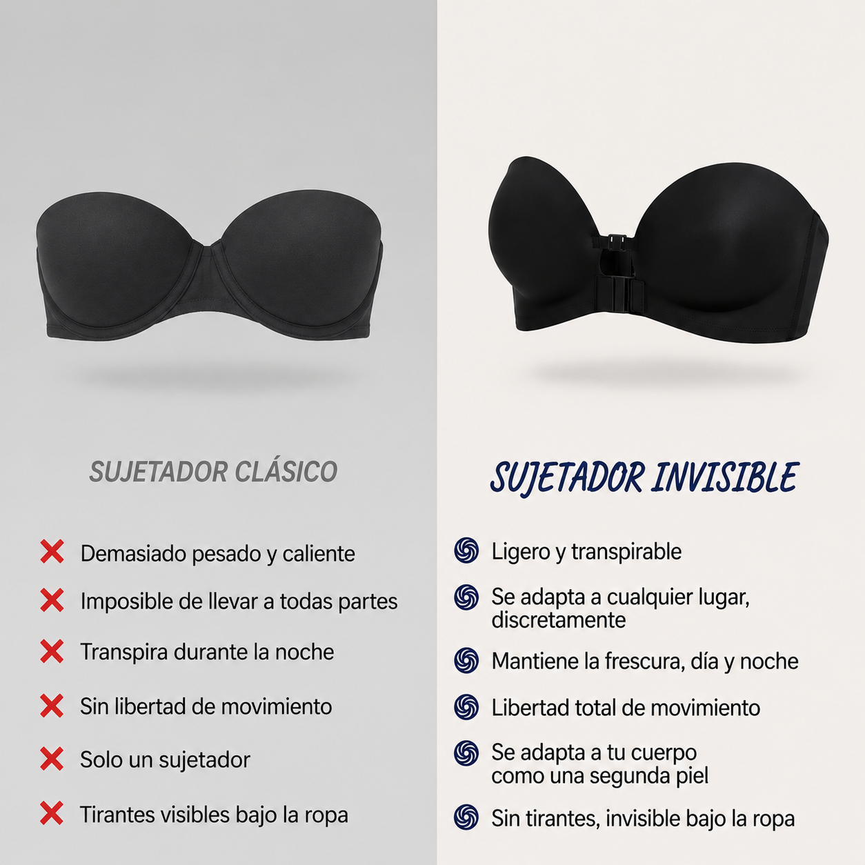 Veloura - Sujetador Invisible Sin Tirantes